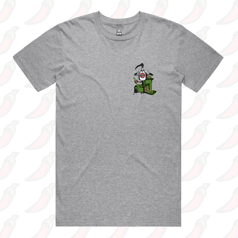 S / Grey / Small Front Design Bali Bin Chicken 🗑️ - Men's T Shirt