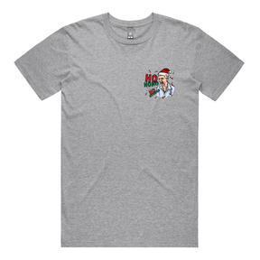 S / Grey / Small Front Design Barking Dog Man Christmas 🗣️🎄 - Men's T Shirt