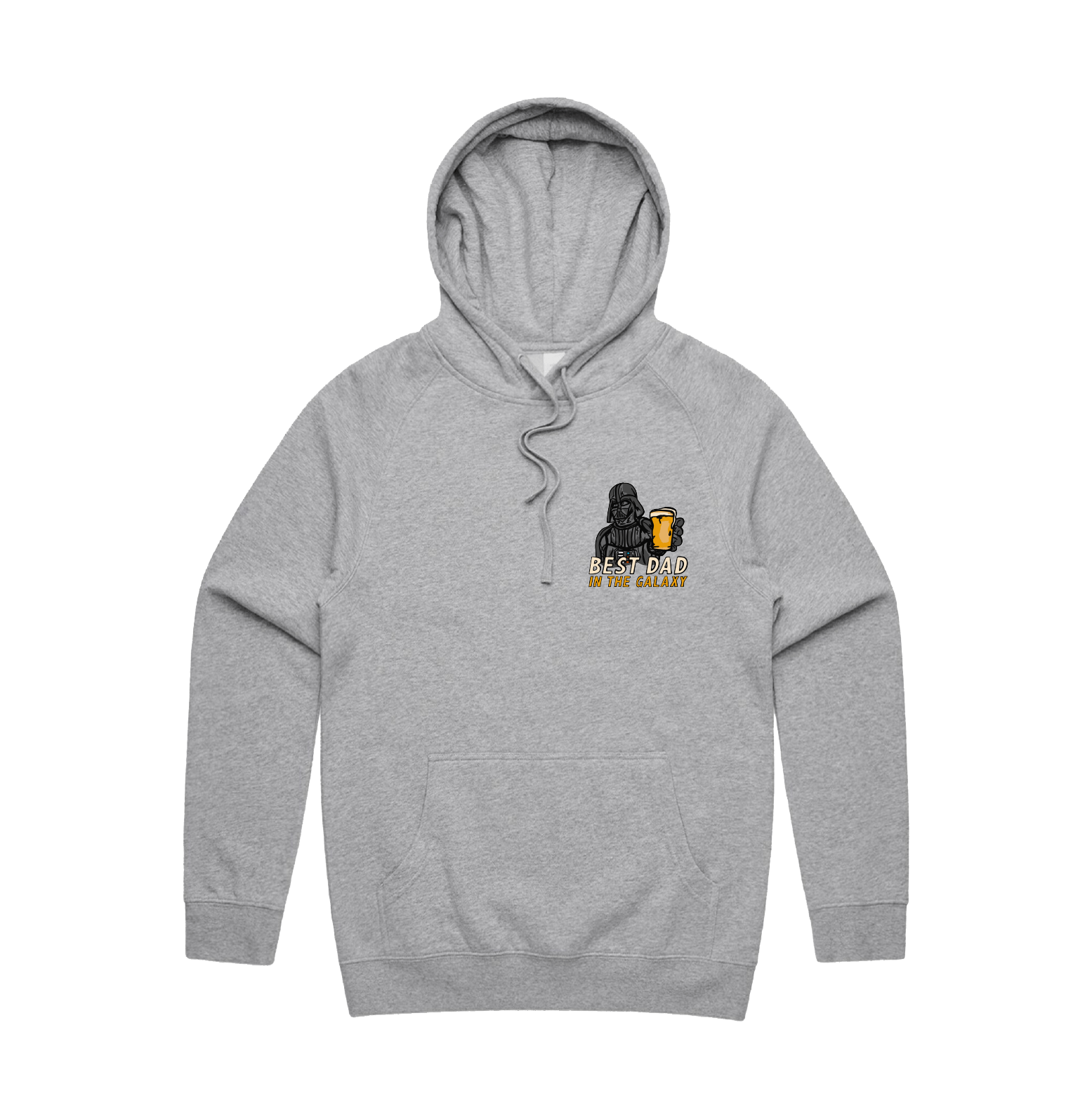 S / Grey / Small Front Design Best Dad in the Galaxy 🌌 - Unisex Hoodie