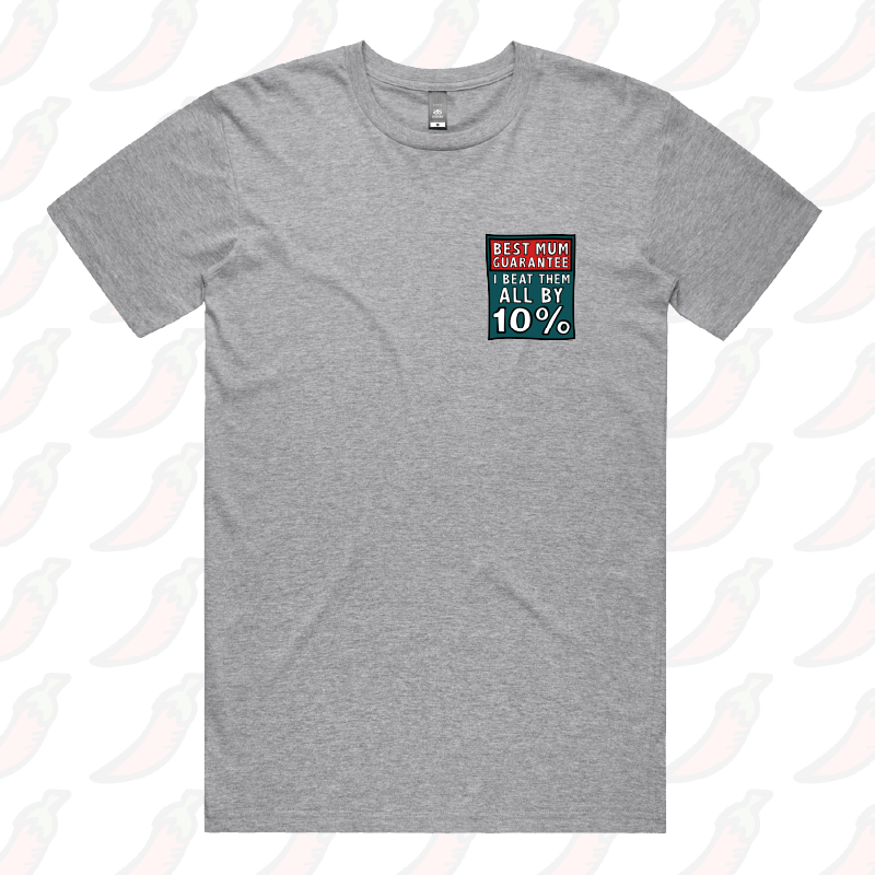 S / Grey / Small Front Design Best Mum Guarantee 🔨 - Men's T Shirt