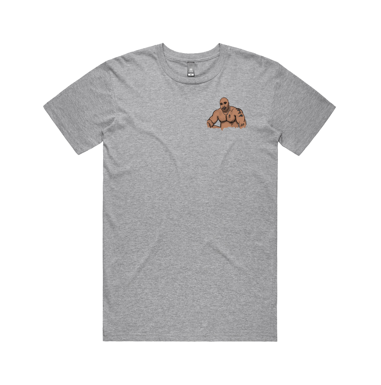 S / Grey / Small Front Design Big Barry 🍆 - Men's T Shirt