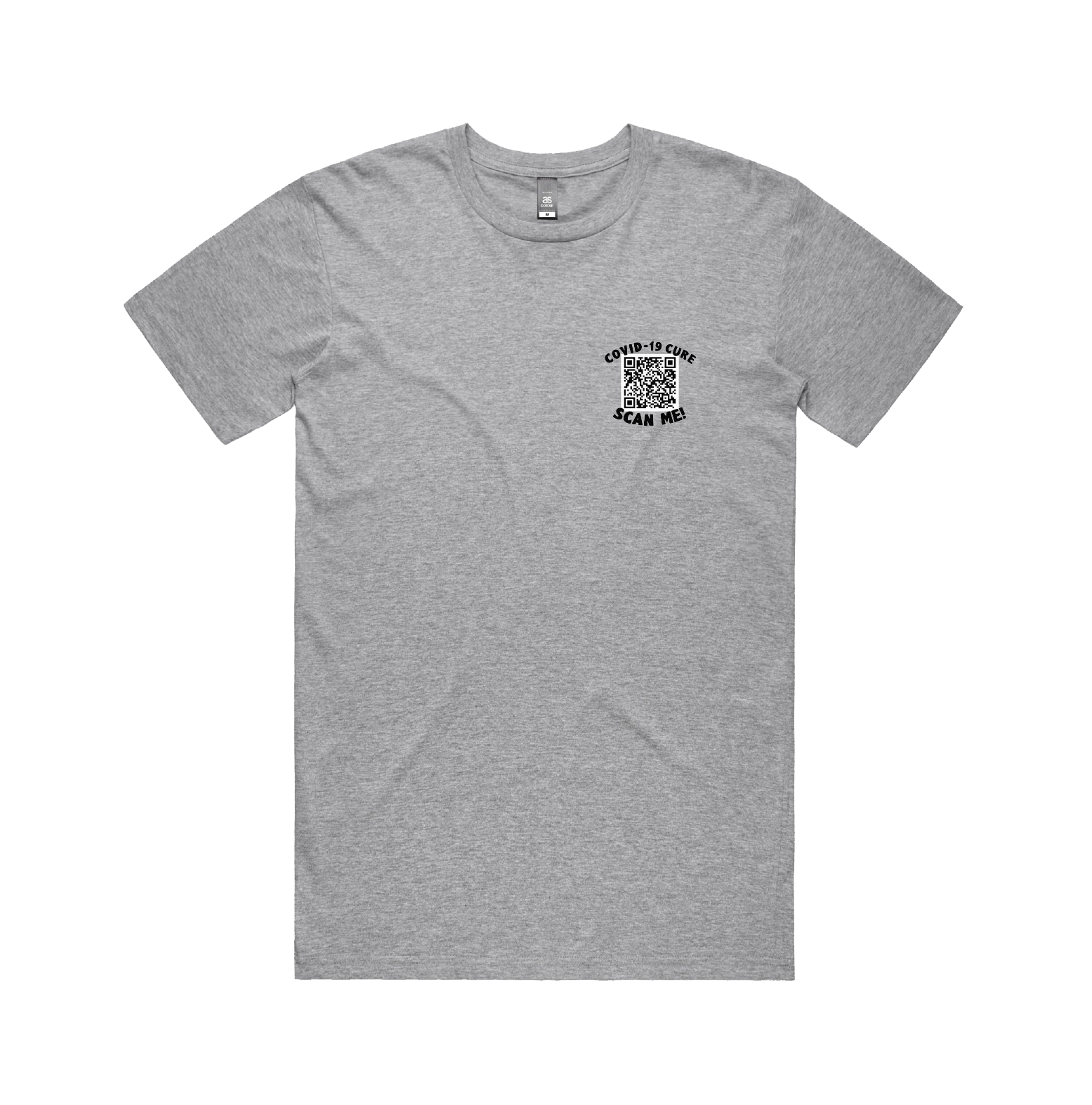 S / Grey / Small Front Design Big Barry UNCENSORED QR Prank 🍆 - Men's T Shirt