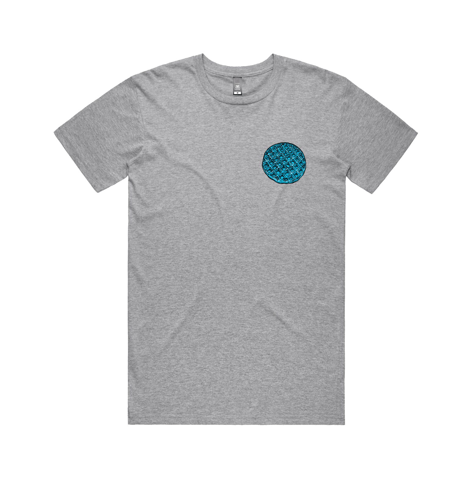S / Grey / Small Front Design Blue Waffle 🧇🤮 - Men's T Shirt