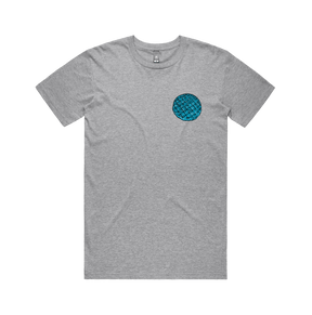 S / Grey / Small Front Design Blue Waffle 🧇🤮 - Men's T Shirt