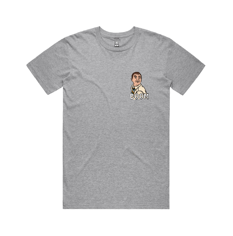 S / Grey / Small Front Design Boom Boyle 🚨 - Men's T Shirt