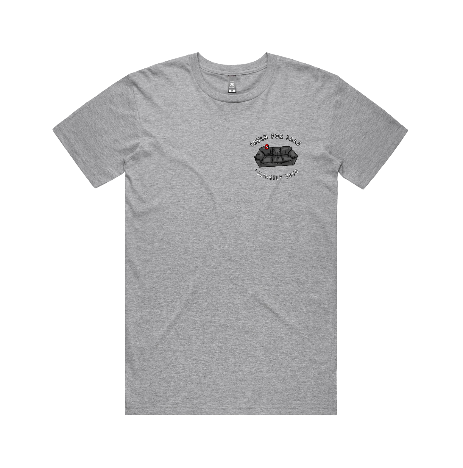 S / Grey / Small Front Design Casting Couch 📹 - Men's T Shirt
