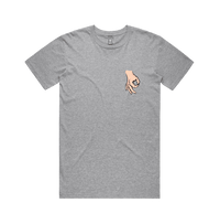 S / Grey / Small Front Design Circle Game 👊 - Men's T Shirt