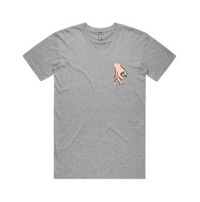 S / Grey / Small Front Design Circle Game 👊 - Men's T Shirt