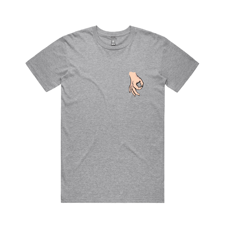 S / Grey / Small Front Design Circle Game 👊 - Men's T Shirt
