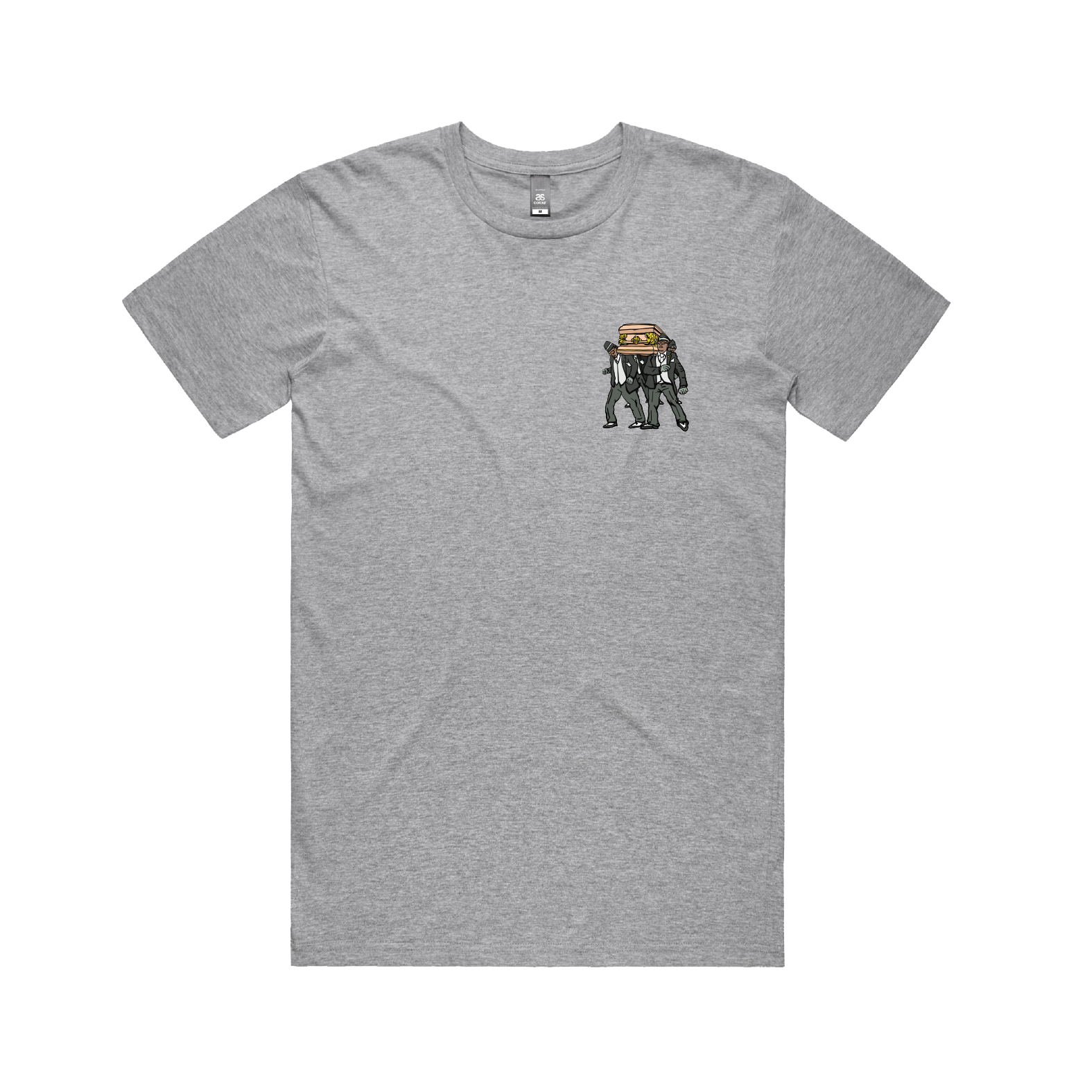 S / Grey / Small Front Design Coffin Dance ⚰️ - Men's T Shirt