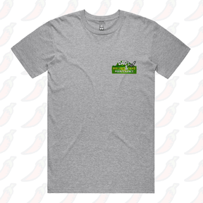 S / Grey / Small Front Design Dad’s Mowing Company 👍 – Men's T Shirt