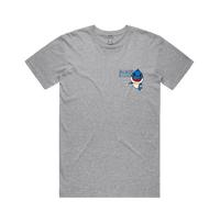 S / Grey / Small Front Design Daddy Shark 🦈 - Men's T Shirt