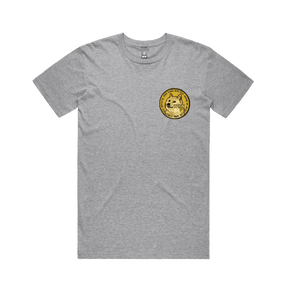 S / Grey / Small Front Design Dogecoin 🚀 - Men's T Shirt