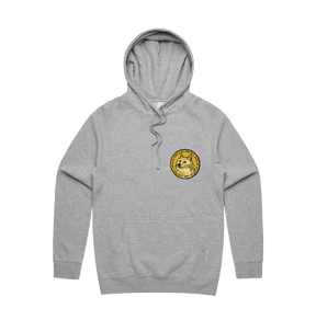 S / Grey / Small Front Design Dogecoin 🚀 - Unisex Hoodie