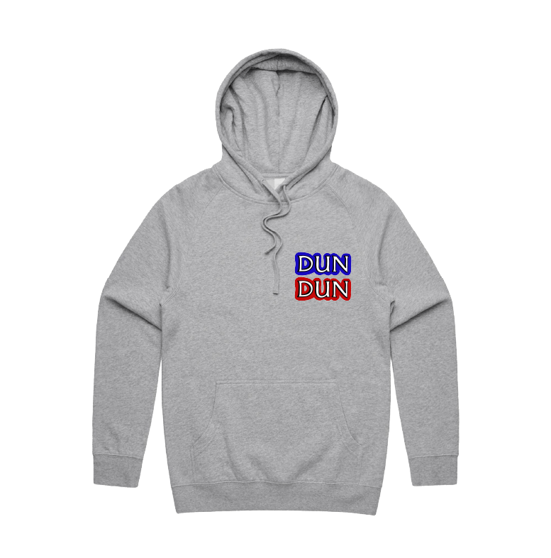 S / Grey / Small Front Design Dun Dun 🚔 - Unisex Hoodie