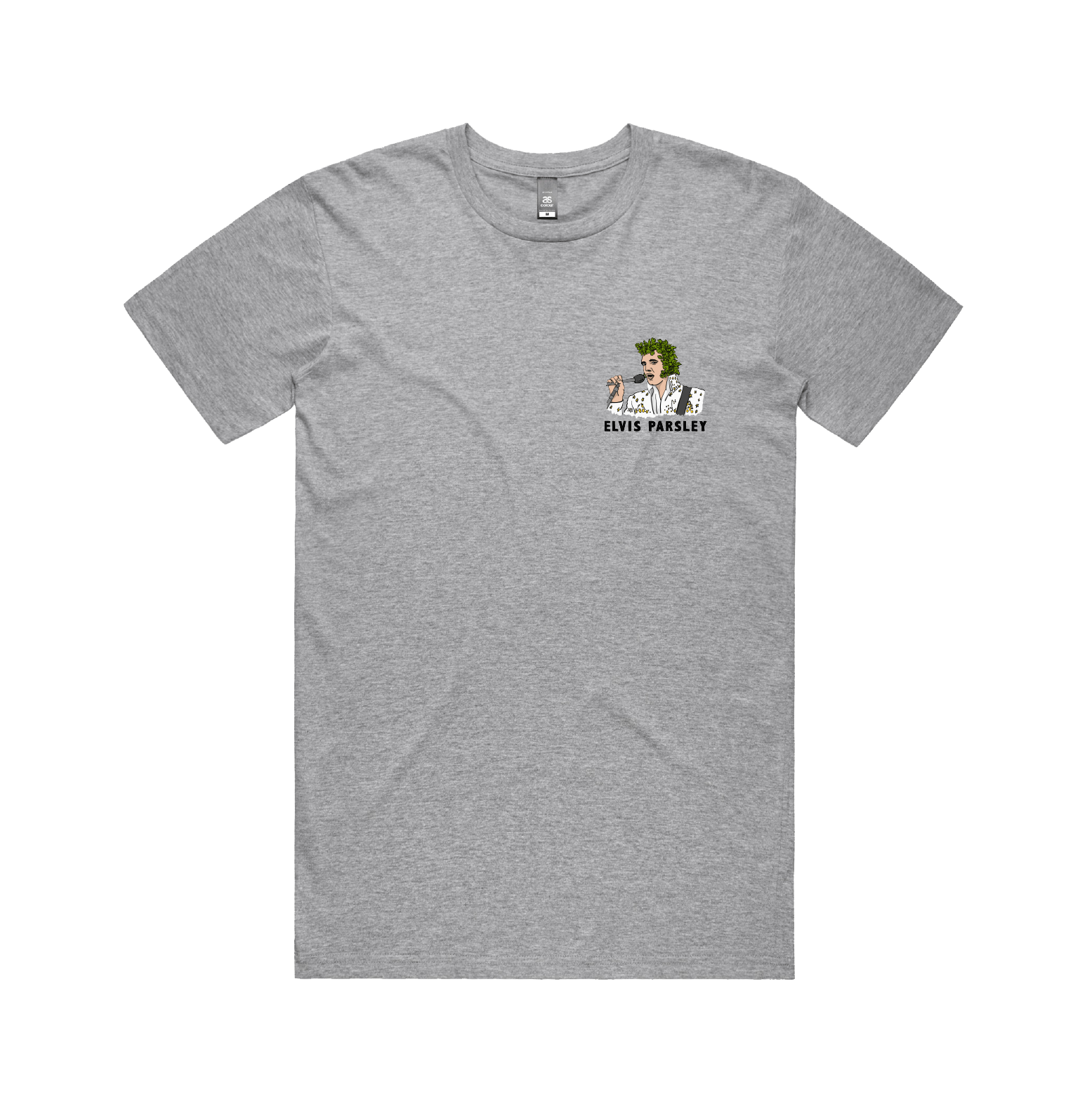 S / Grey / Small Front Design Elvis Parsley 🌿 - Men's T Shirt