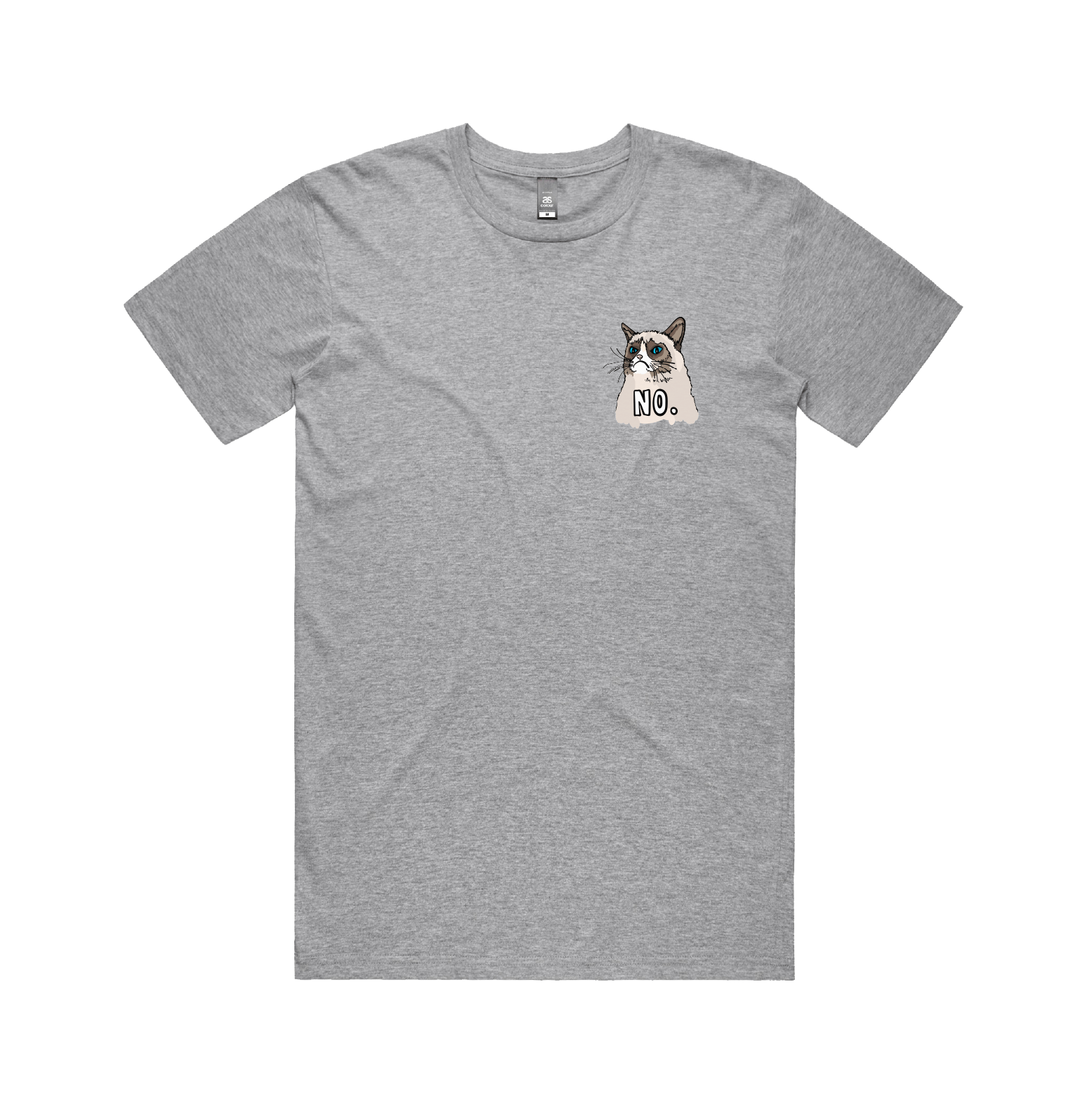 S / Grey / Small Front Design Grumpy Cat! 😾 - Men's T Shirt