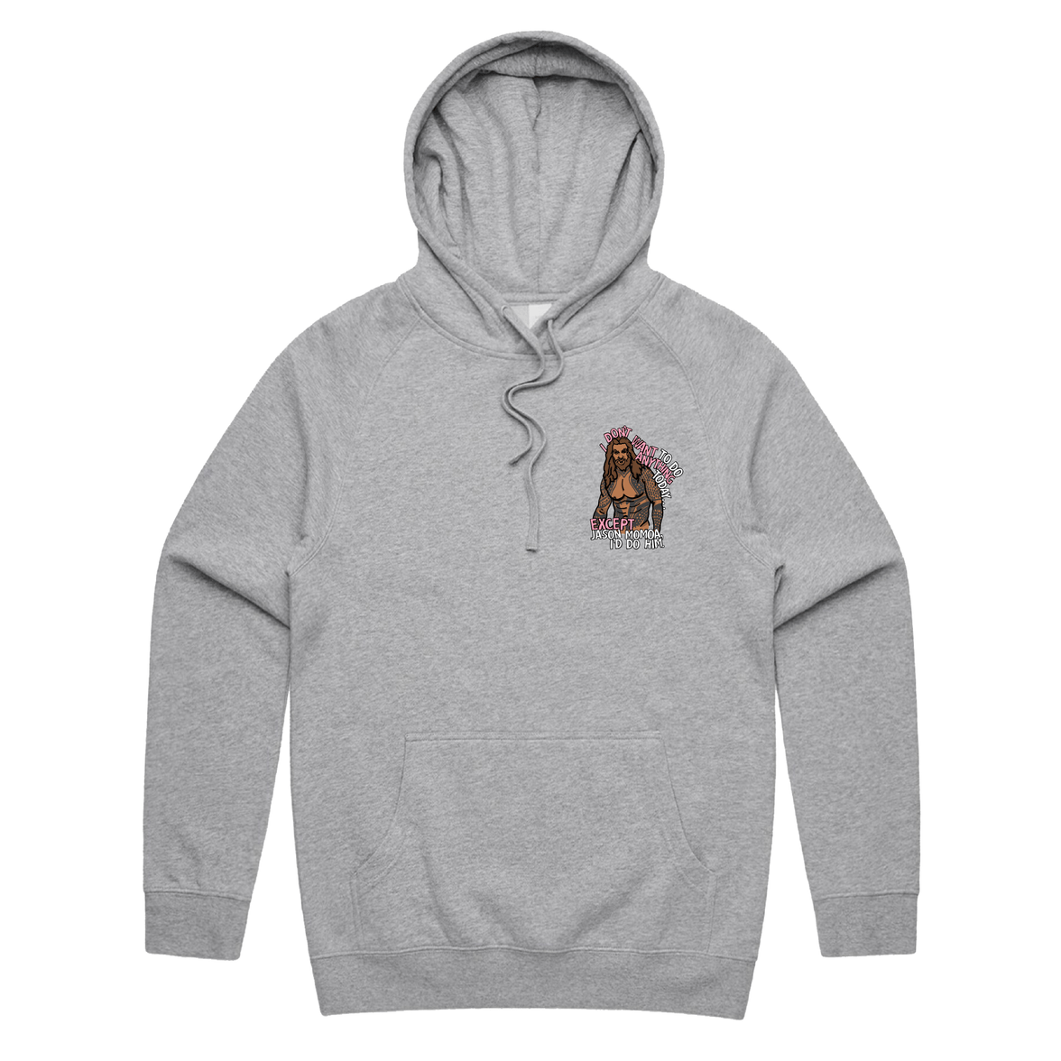 S / Grey / Small Front Design I'd Do Jason Momoa 🐟 - Unisex Hoodie