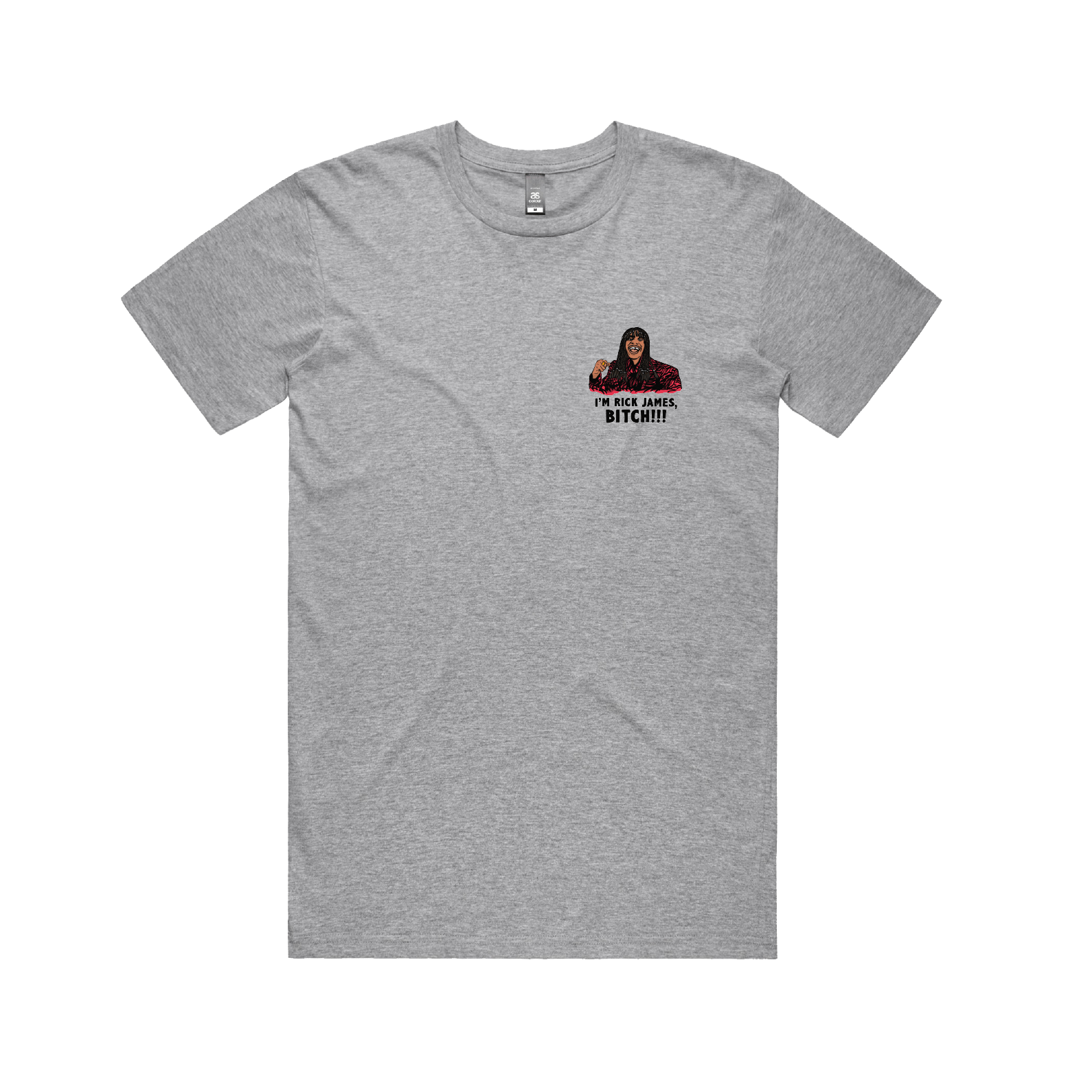 S / Grey / Small Front Design I'm Rick James ✋🏾 - Men's T Shirt