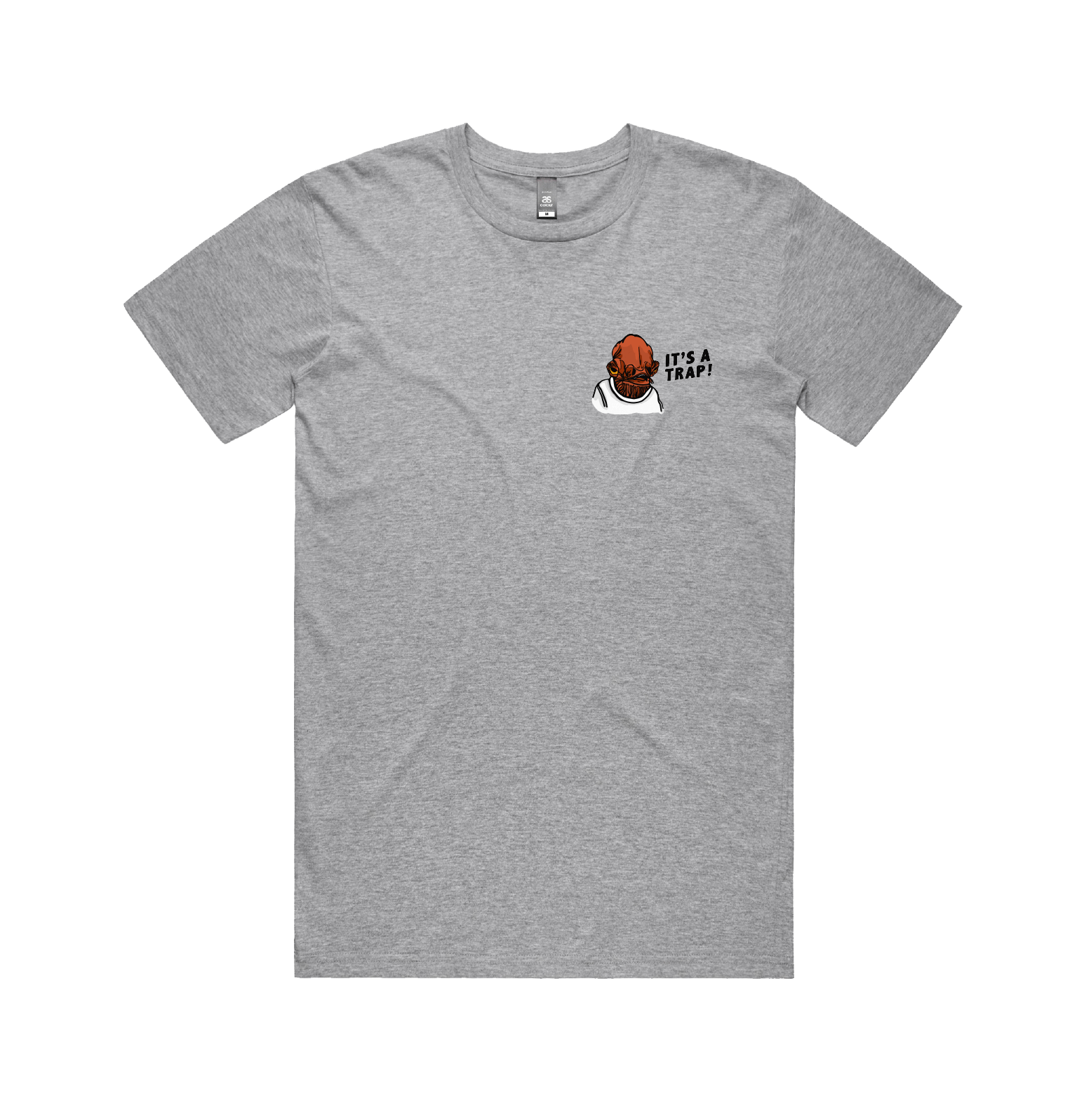 S / Grey / Small Front Design It's a Trap ❗ - Men's T Shirt