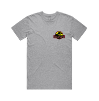 S / Grey / Small Front Design Jurassic Park Theme 🦕 - Men's T Shirt