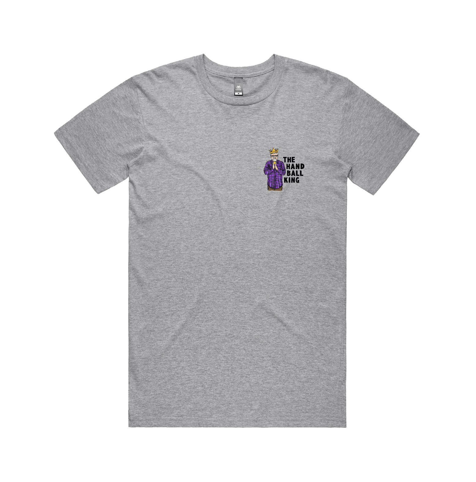 S / Grey / Small Front Design K Rudd Handball King 👑 - Men's T Shirt