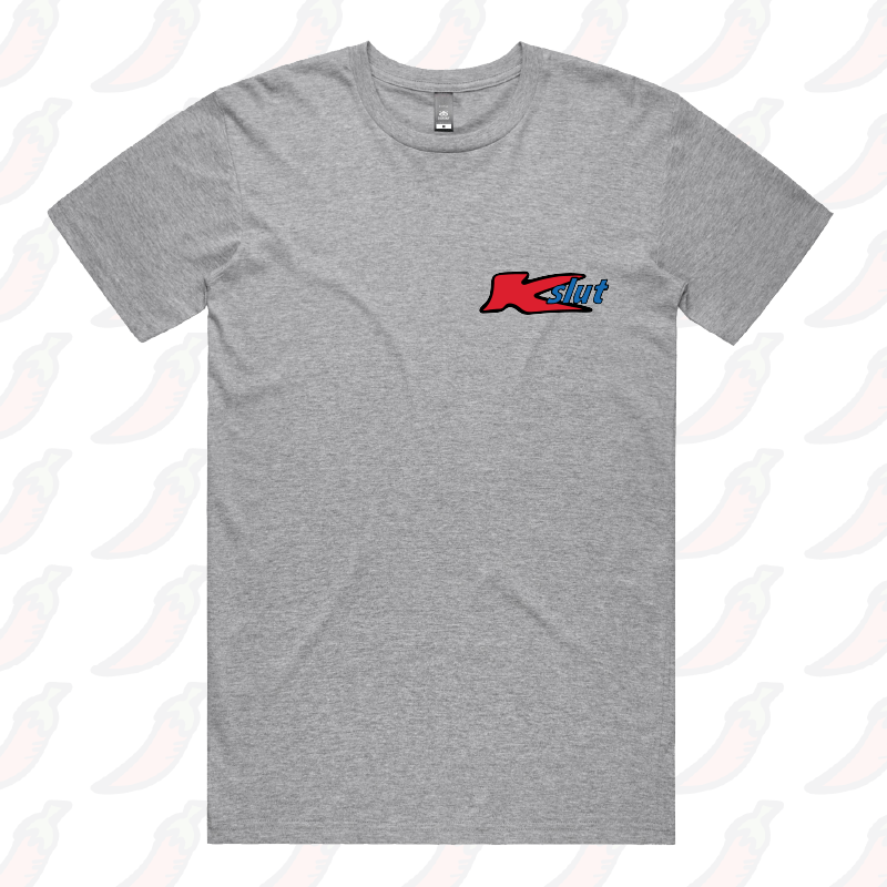 S / Grey / Small Front Design Klut 🛍️ - Men's T Shirt