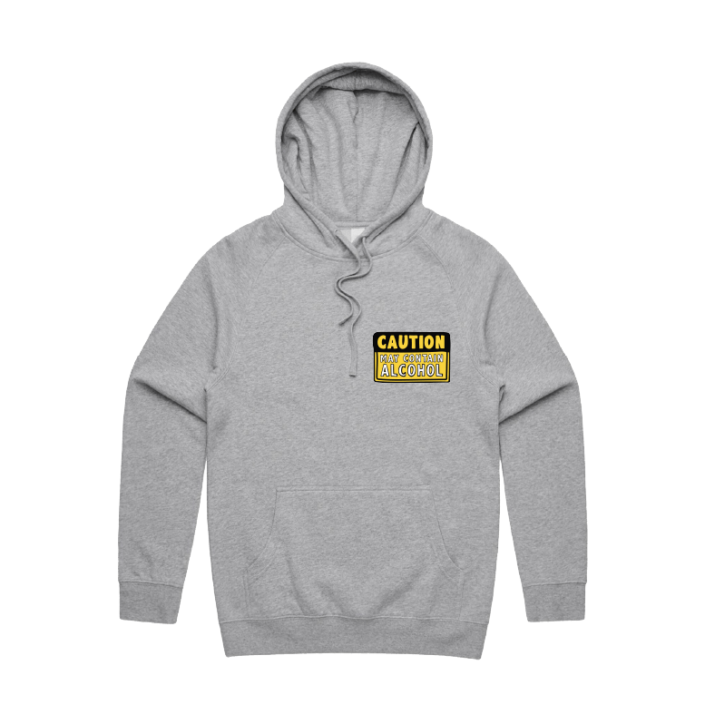 S / Grey / Small Front Design May Contain Alcohol 🍺 - Unisex Hoodie