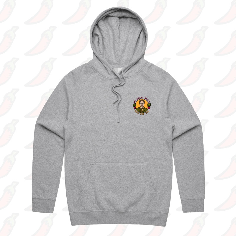 S / Grey / Small Front Design My Heart Beets For You 💓 - Unisex Hoodie