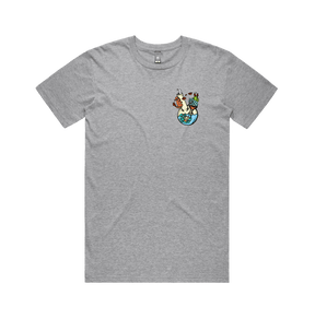 S / Grey / Small Front Design Pokebong 🦎 - Men's T Shirt