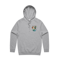 S / Grey / Small Front Design Pokebong 🦎 - Unisex Hoodie