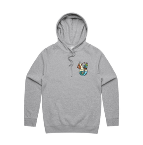 S / Grey / Small Front Design Pokebong 🦎 - Unisex Hoodie