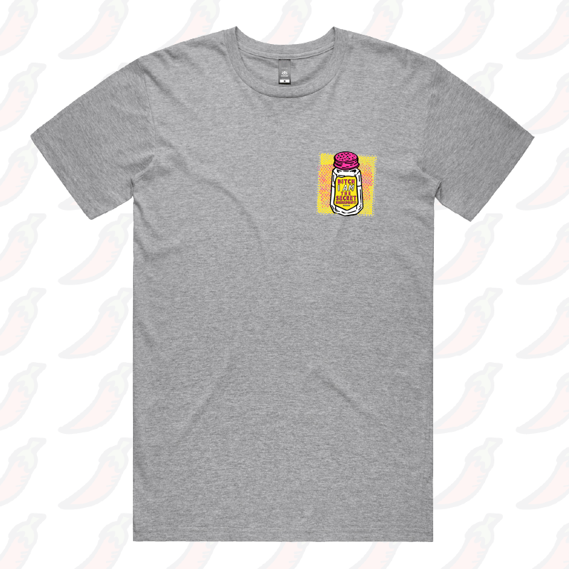 S / Grey / Small Front Design Secret Ingredient 🧂 – Men's T Shirt