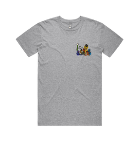 S / Grey / Small Front Design Sesame Gang 🥴 - Men's T Shirt