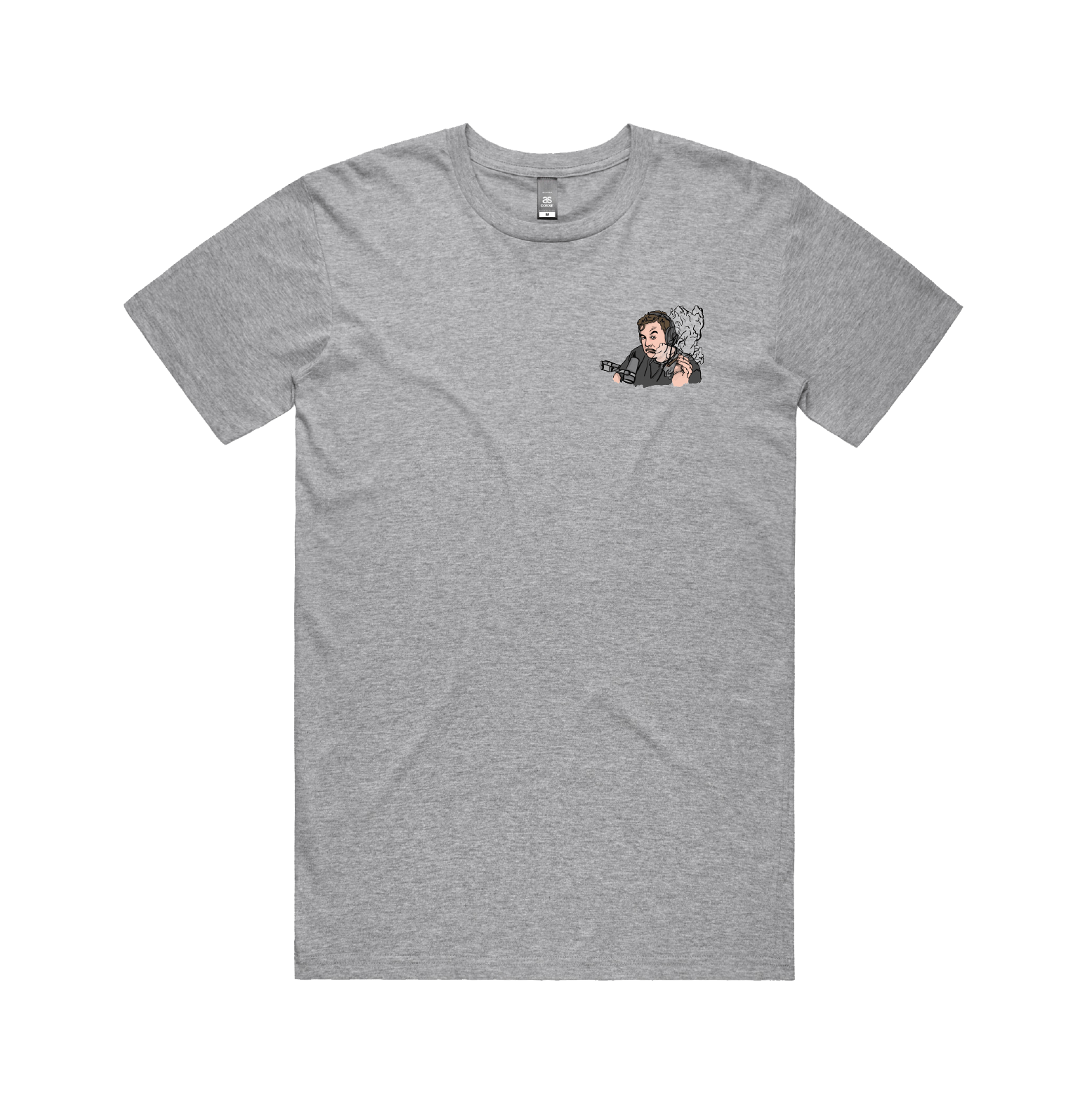 S / Grey / Small Front Design Smokin' Elon 💨 - Men's T Shirt