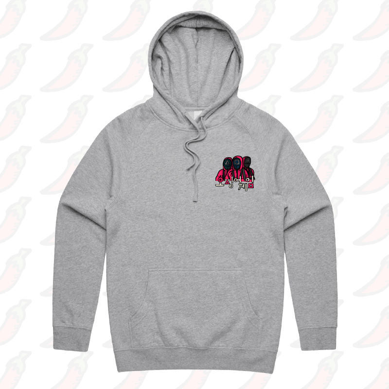 S / Grey / Small Front Design Squid Game 🦑 - Unisex Hoodie