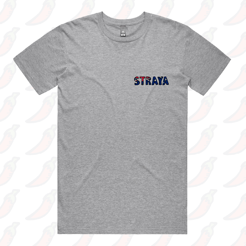S / Grey / Small Front Design Straya 🐨 - Men's T Shirt