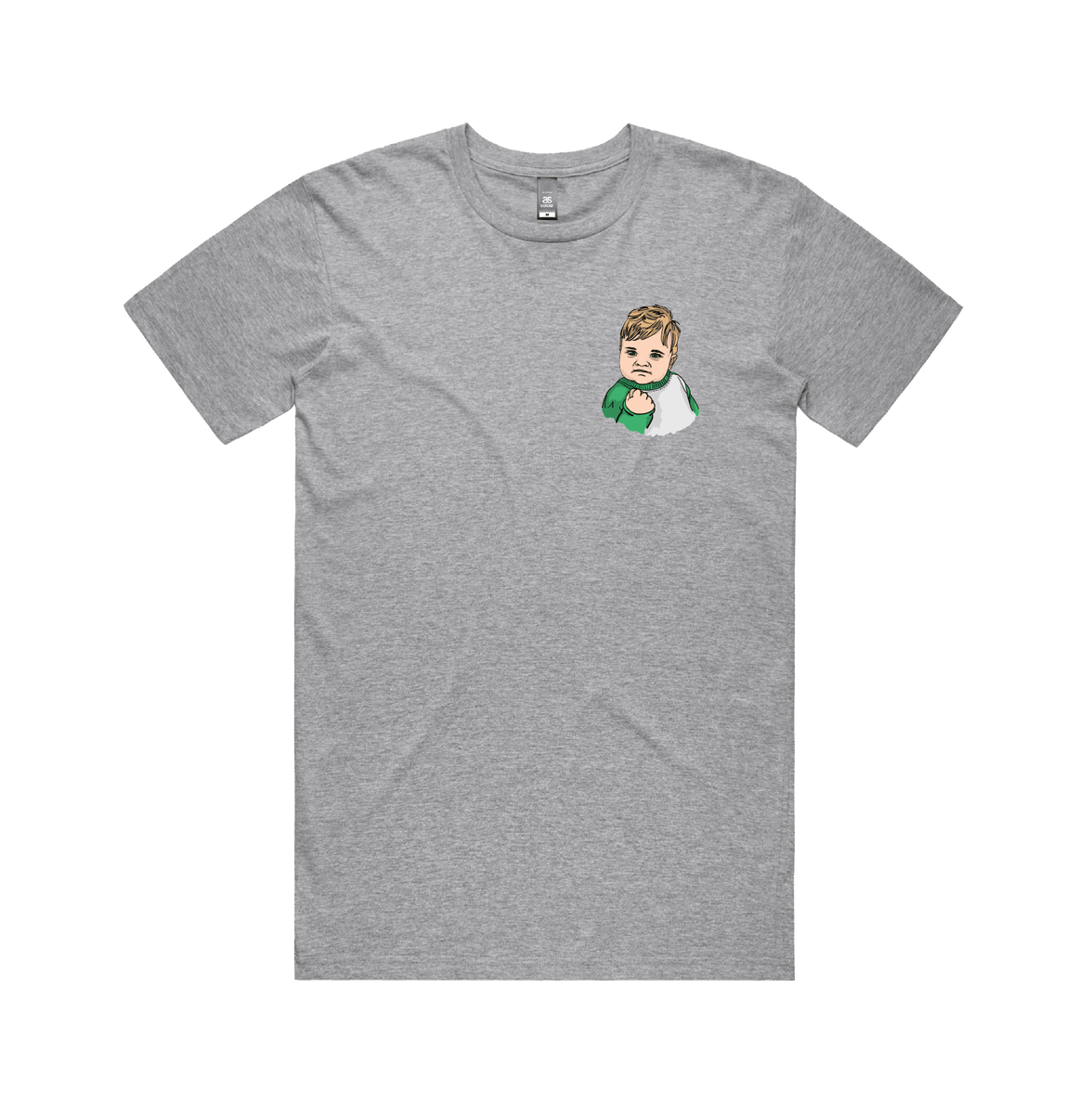 S / Grey / Small Front Design Success Kid ✊ - Men's T Shirt