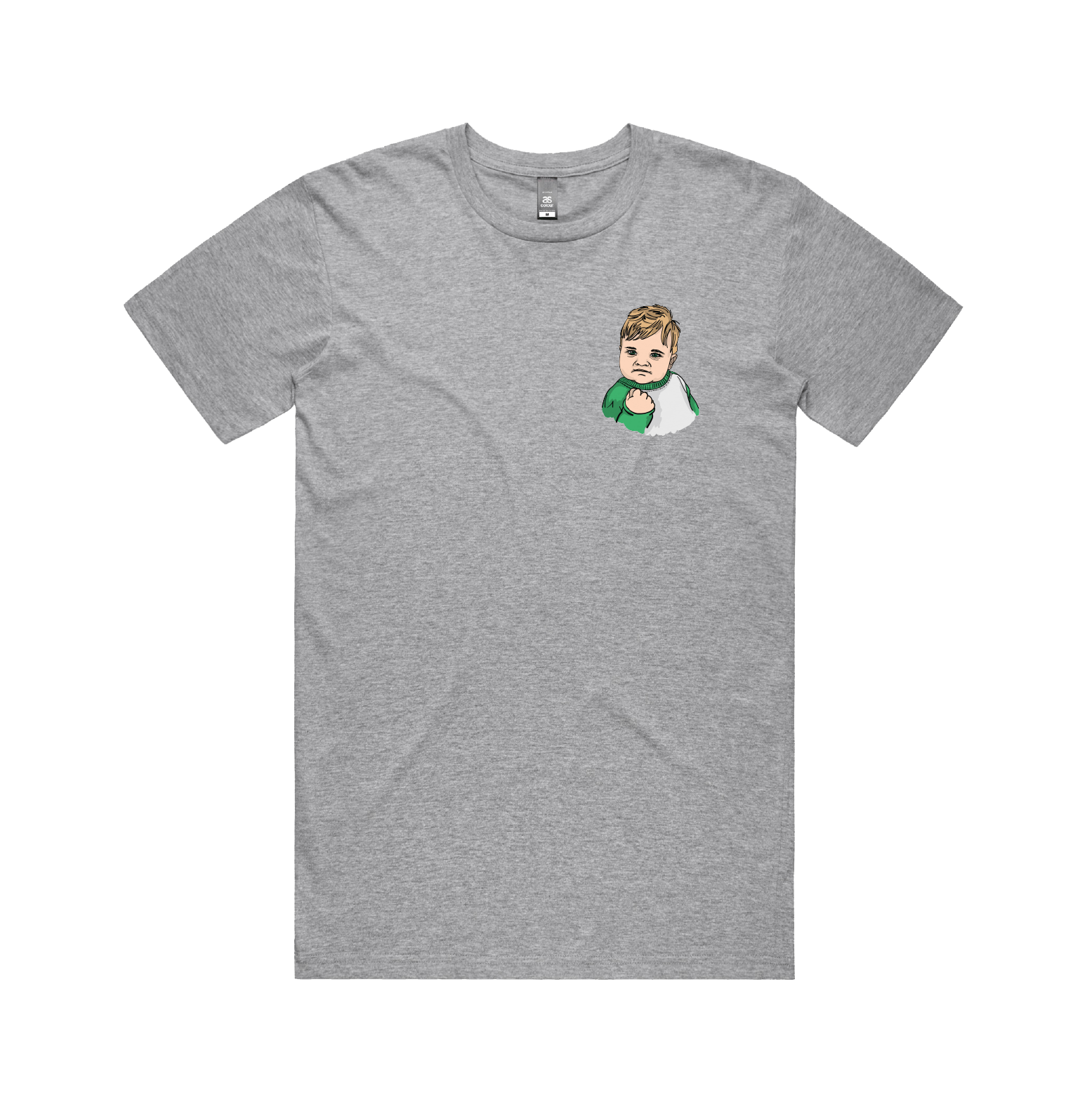 S / Grey / Small Front Design Success Kid ✊ - Men's T Shirt
