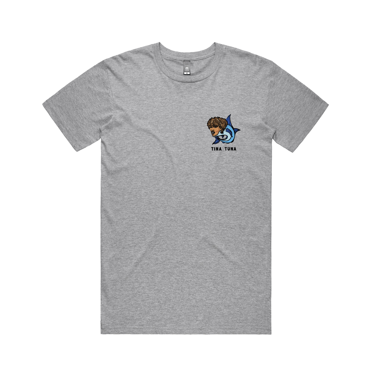 S / Grey / Small Front Design Tina Tuna 🐟 - Men's T Shirt