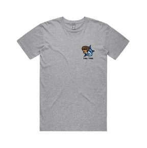 S / Grey / Small Front Design Tina Tuna 🐟 - Men's T Shirt