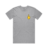 S / Grey / Small Front Design Up Yours 🖕 - Men's T Shirt