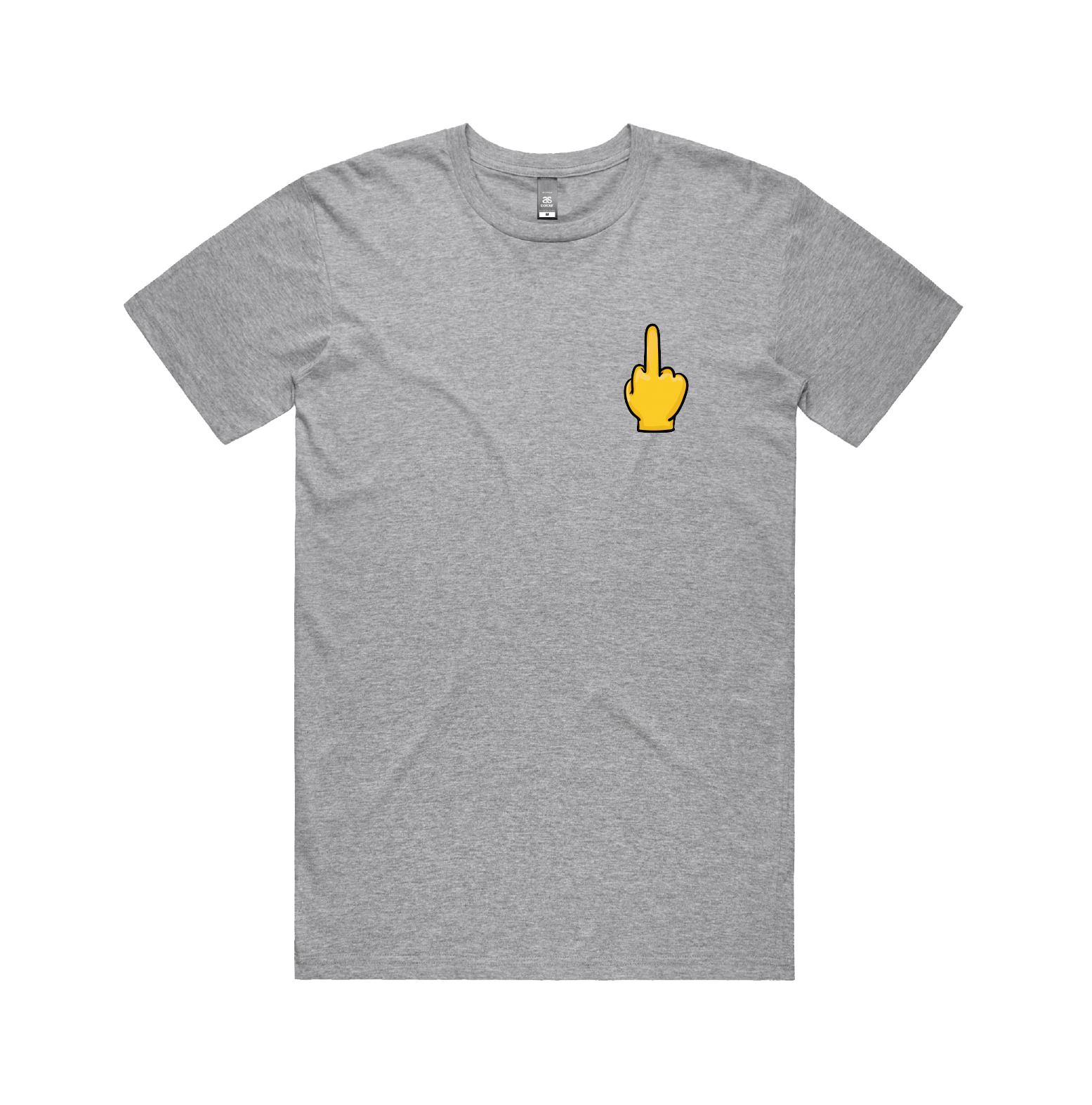 S / Grey / Small Front Design Up Yours 🖕 - Men's T Shirt