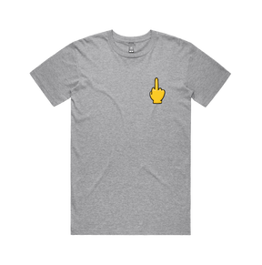 S / Grey / Small Front Design Up Yours 🖕 - Men's T Shirt