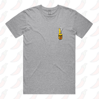 S / Grey / Small Front Design Vegoblaze 🌬️ - Men's T Shirt