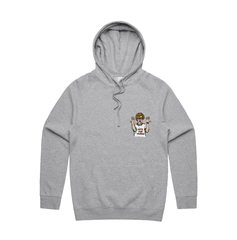 S / Grey / Small Front Design Vote for Pedro 👓 - Unisex Hoodie