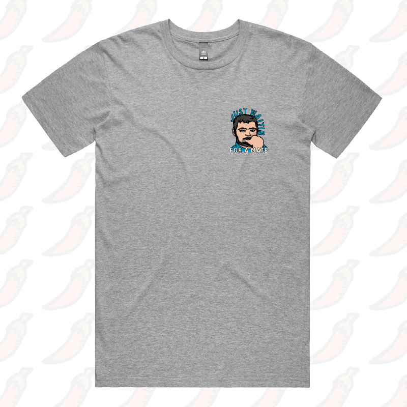 S / Grey / Small Front Design Waiting for a Mate 🚨 - Men's T Shirt