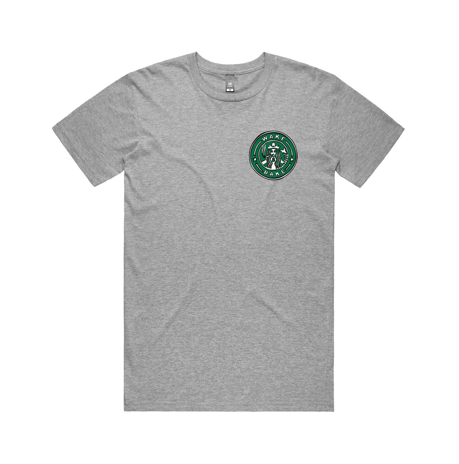 S / Grey / Small Front Design Wake & Bake 🚬 - Men's T Shirt