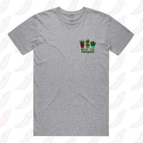 S / Grey / Small Front Design What The Fucculent 🌵 – Men's T Shirt