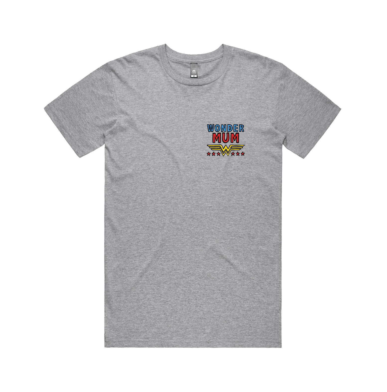 S / Grey / Small Front Design Wondermum 🦸‍♀️ - Men's (Unisex) T Shirt
